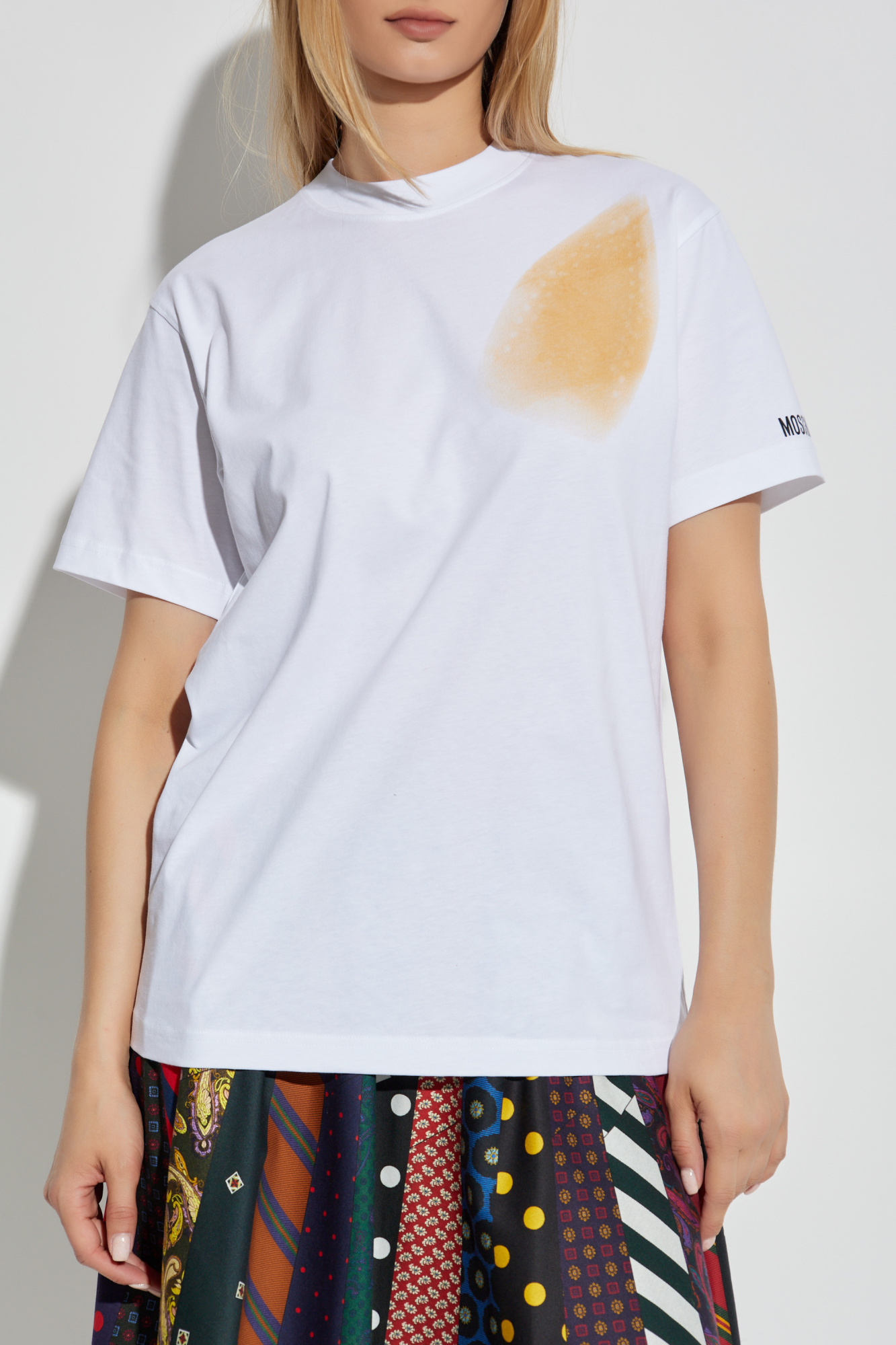 ★Moschino★ Piece of Sheet T-Shirt White AEF251DJ0717044110 T-shirt for men MOSCHINO color white T Shirts Tops Tees s
